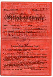 Deutsche Front - Mitgliedskarte " Unser Deutschland "