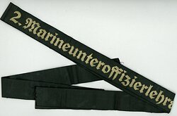 Kriegsmarine Mützenband "2. Marineunteroffizierslehrabteilung"