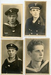 Konvolut von 14 Portraitfotos von Angehörigen der Kriegsmarine