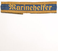 Marine-HJ Ärmelband "Marinehelfer" für Oberhelfer im Dienst der Kriegsmarine