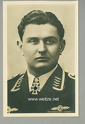 Luftwaffe - Portraitpostkarte von Ritterkreuzträger Oberfeldwebel Leopold Steinbatz