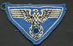 III. Reich Postsport gestickter Hoheitsadler "Zeesener Adler" für die Lagermütze