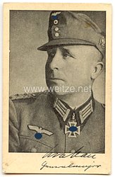 Heer - Originalunterschrift von Ritterkreuzträger Generalmajor August Krakau, Kommandeur der 7. Gebirgs-Division