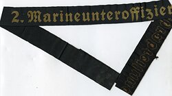Kriegsmarine Mützenband "2. Marineunteroffizierlehrabteilung 2. "