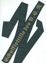 Kriegsmarine Mützenband "Schulflottille des B.S.N."