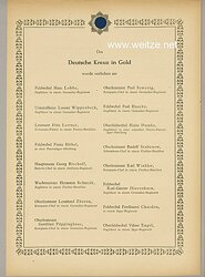 Verleihungsliste für das Deutsche Kreuz in Gold - 26. Dezember 1943