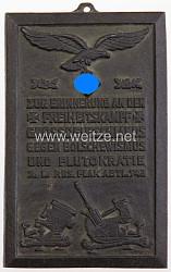 Luftwaffe Erinnerungsplakette der 2. L. Res. Flakabteilung 743