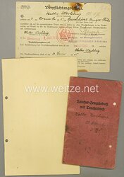 Kriegsmarine - Taucher-Zeugnisbuch mit Taucherbuch