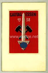 III. Reich - farbige Propaganda-Postkarte - " Gautag 1938 der NSDAP Gau Essen "