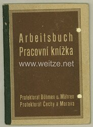 III. Reich - Protektorat Böhmen und Mähren - Arbeitsbuch für eine Frau des Jahrgangs 1898 aus Wien