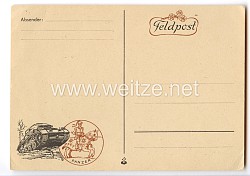 III. Reich - farbige Propaganda-Postkarte - " Panzer "