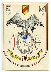III. Reich - farbige Propaganda-Postkarte - " Infanterie-Regimente - Tapfer, stramm und anständig "