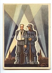 III. Reich - farbige Propaganda-Postkarte - " Zum Tag der Deutschen Polizei 1941 "