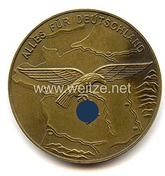 Luftwaffe - nichttragbare Plakette - " Für treue Dienstleistungen im Bereich des  Feldluftgaukommandos Westfrankreich "