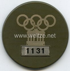 XI. Olympischen Spiele 1936 Berlin - Dienstplakette als Ausweismarke für die im Olympischen Dorf Döberitz Beschäftigten und Offiziellen