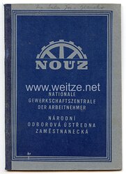 III. Reich - Protektorat Böhmen und Mähren - Nationale Gewerkschaftszentrale der Arbeitnehmer - Mitgliedsbuch
