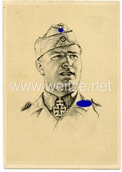 Heer - Propaganda-Postkarte von Ritterkreuzträger Kurt Kirchner