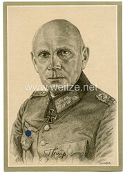 Heer - Propaganda-Postkarte von Ritterkreuzträger Generaloberst Strauß