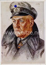 Heer - Willrich farbige Propaganda-Postkarte - " Ein Regimentskommandeur "