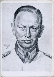 Heer - Willrich farbige Propaganda-Postkarte - Ritterkreuzträger Oberst Buschenhagen