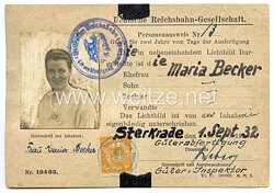 Deutsche Reichsbahn - Personenausweis