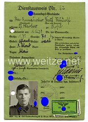 Dienstausweis für einen Angehörigen der SS-Totenkopf-Verbände
