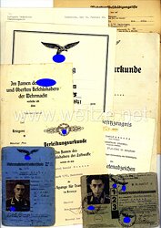 Luftwaffe - Dokumentengruppe für einen späteren Oberfeldwebel der 2./Frontflieger-Sammelgruppe
