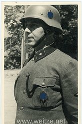 Waffen-SS  Foto, SS-Unterscharführer mit M 35 Stahlhelm