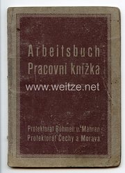 III. Reich - Protektorat Böhmen und Mähren - Arbeitsbuch für einen Mann des Jahrgangs 1930