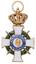 Sachsen Königreich Albrechts-Orden Ritterkreuz 1. Klasse mit Krone und Schwertern