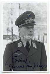 Luftwaffe - Originalunterschrift von Ritterkreuzträger General der Flieger Helmuth Förster