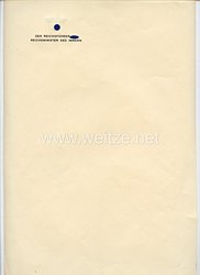 Persönliches Briefpapier des Reichsführer-SS und Reichsminister des Innern Heinrich Himmler