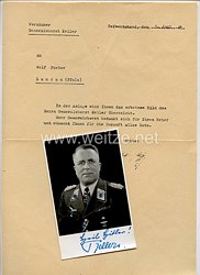 Luftwaffe - Originalunterschrift von Ritterkreuzträger General der Flieger Alfred Keller 