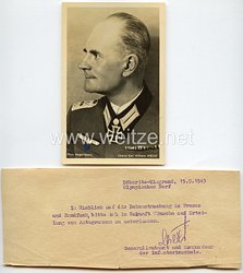 Heer - Originalunterschrift von Ritterkreuzträger Oberst Karl Wilhelm Specht