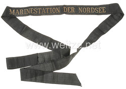 Reichsmarine Mützenband "Marinestation der Nordsee"