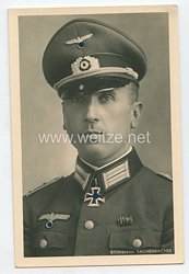 Heer - Portraitpostkarte von Ritterkreuzträger Rittmeister Hans-Hermann Sachenbacher