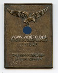 Luftwaffe Ehrenplakette des Luftkreis V