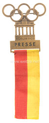 XI. Olympischen Spiele 1936 Berlin: offizielles Abzeichen für die Angehörigen der Presse