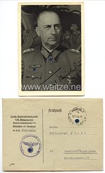 Heer - Faksimileunterschrift von Ritterkreuzträger Generalmajor Karl Kriebel