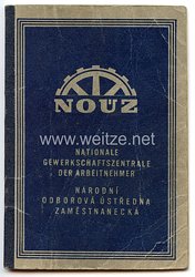III. Reich - Protektorat Böhmen und Mähren - Nationale Gewerkschaftszentrale der Arbeitnehmer - Mitgliedsbuch