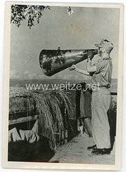 Kriegsmarine Pressefoto, Deutsche Marine-Artilleristen am Mittelmeer 11.1.1944