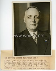 III.Reich Pressefoto, der künftige Danziger Senatspräsident Dr. Rausching ? 1933