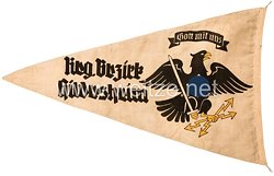 III.Reich Polizei Wimpel des Polizeisportverein Hildesheim im NS-Reichsbund für Leibesübungen (NSRL)
