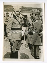 III. Reich Pressefoto. Der Erste Marschall des Imperiums und der Leiter des italienischen Generalstabes. 11.6.1940. 