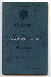 Fliegerei 1. Weltkrieg - Militärpaß für einen späteren Angehörigen der Flieger-Ersatz-Abteilung 4