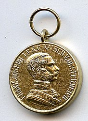 Österreich - Goldene Tapferkeitsmedaille Kaiser Franz Joseph I. 1866-1914 - Miniatur