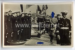 III. Reich - Propaganda-Postkarte - " Führer Adolf Hitler bei seinem Staatsbesuch in Hamburg am 17. August 1934 "