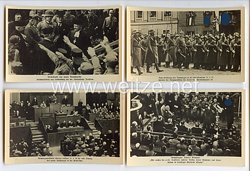 III. Reich - 4 Propaganda-Postkarten - " Nach Eröffnung des Reichstages am 21.3.1933 und Gelöbnis von Adolf Hitler in Potsdam "