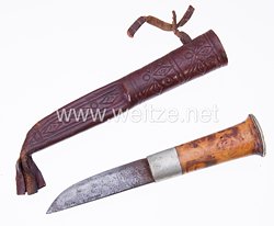 Finnland traditionelles Messer, sogenanntes "Puko", Miniatur