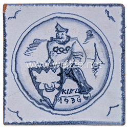 XI. Olympischen Spiele 1936 Kiel Segelwettbewerbe - Kachel als Erinnerungsstück